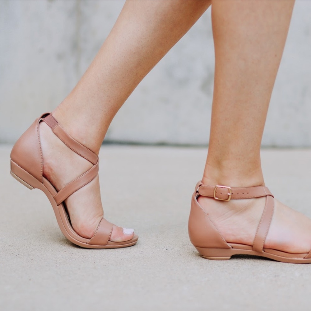 CONVERTIBLE HEEL - Pashion 1.0 The Sandal - Latte Leather Block 3 Inch - Picture 4 of 4